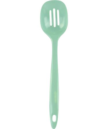 Reston Lloyd Melamine Slotted Spoon Kitchen Premium Quality Utensil with Heat Resistant Ergonomic Handle Durable BPA-Free Plastic Seafoam 11.5 inch Long One Piece Seafoam