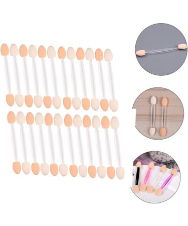 SOESFOUFU 50pcs Two-color Eyeshadow Brush Professional Eyeshadow Accessories Concealer Latex Head White - Buy Online on GoSupps.com