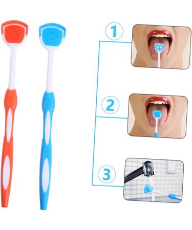 Minkissy 8-Pack Tongue Cleaning Brushes - Reusable Silicone & Metal Oral Care Kit | Multi-Color Tongue Scrapers for Fresh Breath - Buy Online on GoSupps.com