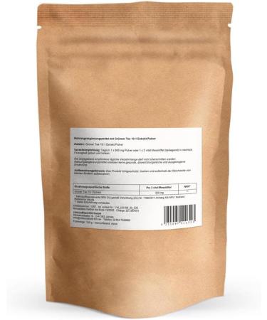 Premium Green Tea 100g - 10:1 Concentrated Extract 50% Polyphenols Vegan Rich in Caffeine - Camellia Sinensis - Buy Online on GoSupps.com