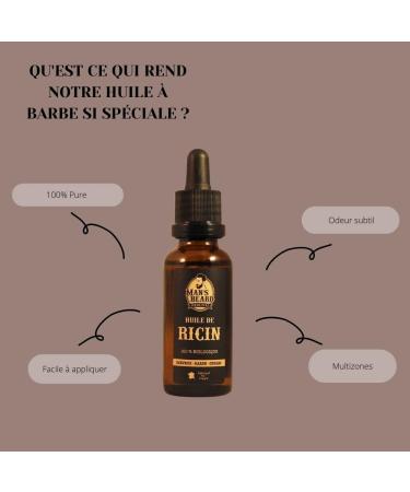 100% Organic Castor Oil for Men - Pure & Natural Beard Hair & Nail Care | 30ml - Buy Online on GoSupps.com