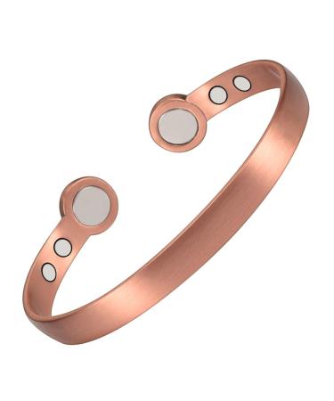 YINOX Magnetic Copper Bracelet Suitable for People Over 13 Years Old Men and Women Bracelet with 6 Magnets Adjustable 18 cm