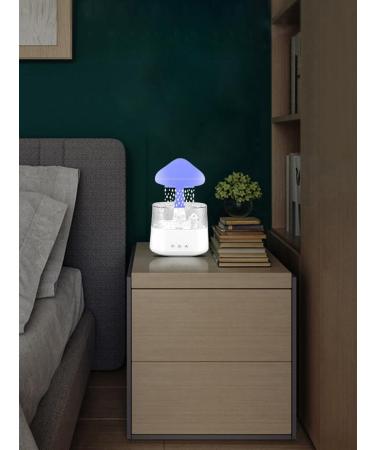 Cloud Rain Humidifier with Colorful Light & Aroma Diffuser - 7 Color Changing Lights - Multifunctional for Home, Desk, Bedside - White - Buy Online on GoSupps.com