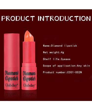 Glitter Diamond Lipstick | High Pigment Metallic Shimmer Lip Glaze | Long Lasting Non-Stick Lip Makeup for Women - Buy Online on GoSupps.com