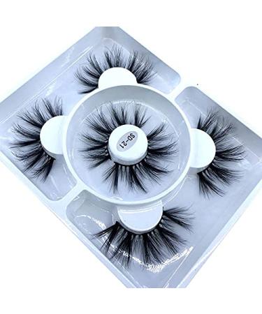 3 Pairs Natural 3D Mink False Eyelashes for Beauty | Long Makeup Extension Lashes (SD-21) - Buy Online on GoSupps.com