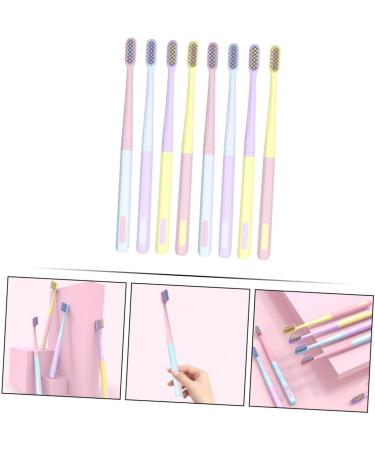 Solustre 8-Pack Macaron Toothbrush Cleaning Tools for Pregnant Women | Extra Soft Travel Toothbrush & Charcoal Massage Brush | Household Cleaning Devices - Buy Online on GoSupps.com