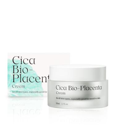 Centella Asiatica Face Moisturizer Soothing and Repairing Cream for Sensitive Skin 1.7 Fl oz Bio-Placenta Vegan Cruelty Free Korean Skincare