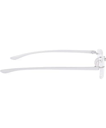 Reducblu Rimless Reading Glasses - Small Silver 2.5 Diopter Readers for Men and Women - Buy Online on GoSupps.com