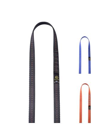 KAILAS 16mm Nylon Climbing Sling 22KN Runner 60cm 80cm 120cm 160cm Tubular Webbing for Rock Climbing Rappelling Outdoor Activities Black 60cm