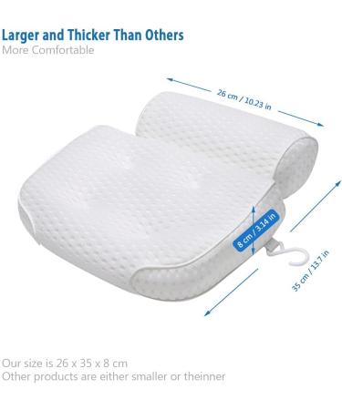 4D AirenMesh Bath Pillow for Neck, Head, and Back Support - Non-Slip with Comfortable Design for Women & Men - Buy Online on GoSupps.com