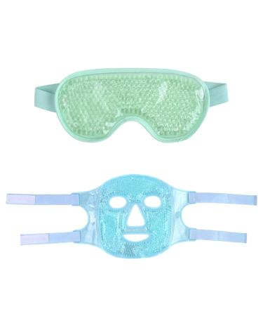 NEWGO Bundle of Cooling Eye Mask and Gel Face Mask