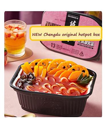 Moxiaoxian Chinese Hotpot self Heating Cooking Box Local Tasty Asian Snacks Instant hot Pot Noodle (New Chengdu Original hotpot 1box)