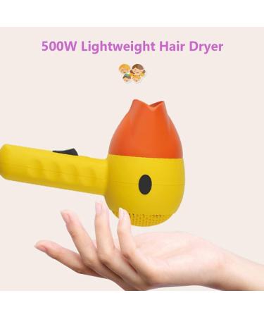 800W Hair Dryer Yellow Mini Hair Dryers for Kids Low Noise Lightweight Blow Dryer Creative Portable Compact Hairdryer with 360 Rotatable Nozzle for Women Childrens Girls Home and Travel - Buy Online on GoSupps.com
