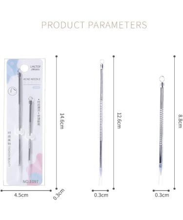 LHYILSWQ 2Pc Blackhead Remover Tool Set Stainless Pimples Comedone Extractor Removal Acne Removal Kit Silver - Buy Online on GoSupps.com