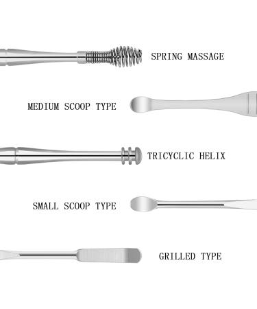 10PCS Stainless Steel Ear Wax Removal Kit with Storage Bucket - Easy to Clean Portable and User-Friendly Ear Cleaning Tools for Adults Men Women (Silvery) - Buy Online on GoSupps.com