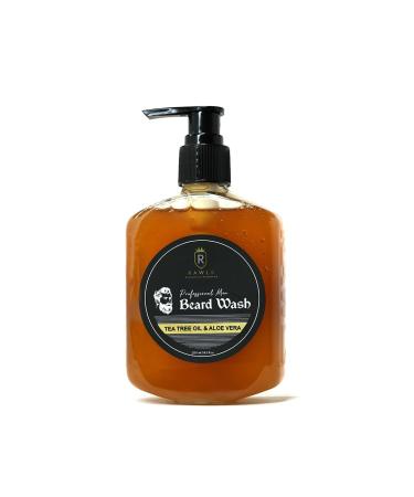 RA_WLS Men's Beard Wash Softens & Adds Shine Tea Tree Oil Aloe Vera No Paraben/Sulphate/Silicon All Skin Types 8.5 fl oz