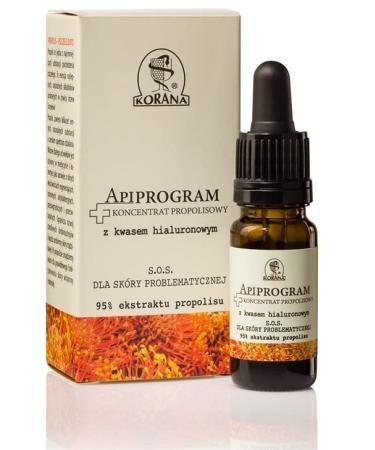 Korona 95% Propolis SOS Concentrate for Problematic Skin and Body with Hyaluronic Acid Natural Ingredients Antibacterial and Antifungal Regenerating and Moisturizing 10 ml