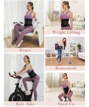 SIHOHAN Tummy Control Belt - Adjustable Fitness Waist Trimmer for Men & Women | Slimming Waist Trainer & Abdominal Shaper (Black/Pink/Purple S-XXL) - Buy Online on GoSupps.com