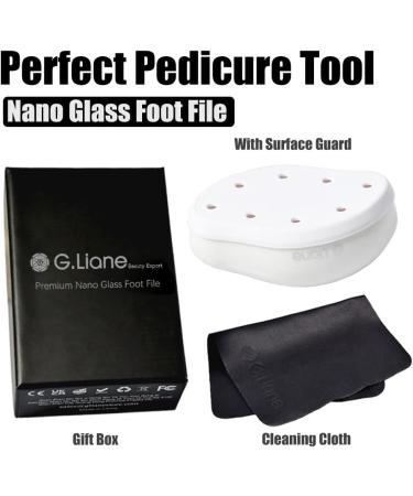 G.Liane Nano Glass Foot File Callus Remover - Painless Pedicure Foot Care Scrubber for Hard Skin Calluses Removal (White) - Buy Online on GoSupps.com
