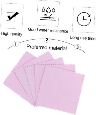 FRCOLOR 200 Pcs Lens Cleaning Cloth - Silver Wiping Cloths for Eyeglasses & Cleaning Tool - Double Layer Fiber Maintenance Supplies for Men - Pink Waist Belt Included - Buy Online on GoSupps.com