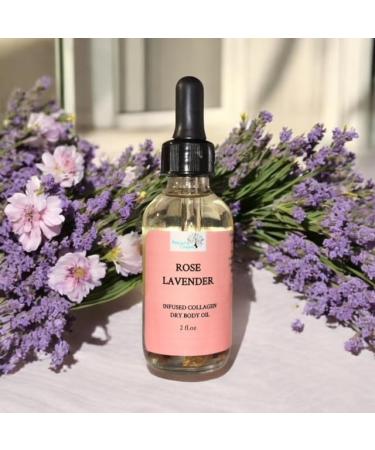 Lavender & Rose Body Oil - Deep Hydration for Radiant Skin Soothing Aroma Perfect for All Skins - 2oz - Buy Online on GoSupps.com