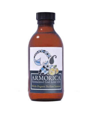 Armorica Fermented Cod Liver Oil (200ml) (Sicilian Lemon) - Cold Processed Lacto-Fermented & Raw Cod Liver Oil - Made Exclusively with Atlantic Cod in The UK Sicilian Lemon 200ml