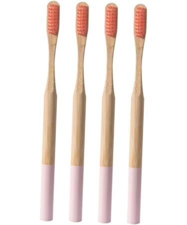 FRCOLOR 12 Pcs Organic Bamboo Toothbrush Set - Eco-Friendly Kids & Infant Toothbrushes Travel-Friendly Charcoal Pink Design - Buy Online on GoSupps.com