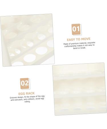Healeved Egg Storage Box Container with Lid Plastic Eggs Refrigerator Egg Trays Egg Holder Desktop Egg Plate White 25.5X21.5X10CM - Buy Online on GoSupps.com