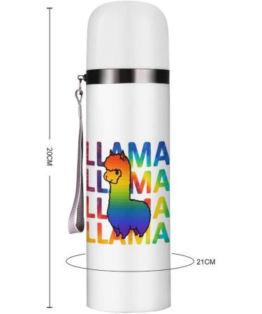 Tie Dye Rainbow Llama Insulated Water Bottle 19 OZ Stainless Steel Travel Mug For Drink Sports Camping Hiking Outdoors - Buy Online on GoSupps.com