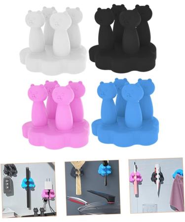 Alipis 4-Piece Wall-Mounted Toothbrush Holder & Bathroom Organizer No Punching Hooks for Easy Installation - Buy Online on GoSupps.com