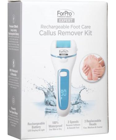 ForPro Expert Rechargeable Foot Care Callus Remover Kit | Electric Pedicure Tool with 3 Heads | Portable and Rechargeable - Buy Online on GoSupps.com