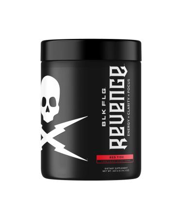 REVENGE Energy Mix Red Tide | Dual Caffeine & Nootropic Blend for Focus Clarity & Endurance | Tiger s Blood Flavor | 50 Servings