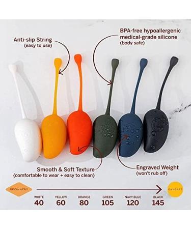 Pixie Kegel Exercise Weight Balls for Women - Doctor Recommended Pelvic Floor Fitness | Ebook Included for Beginners & Advanced - 6 Tightening Devices for Bladder Control - Buy Online on GoSupps.com