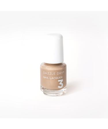 Dazzle Dry Nail Mini Lacquer (Step 3) - Shimmering Sands - A dark beige with a subtle champagne shimmer. Full coverage shimmer. (0.17 fl oz / 5 Manicures) Shimmering Sands | 0.17 Fl Oz