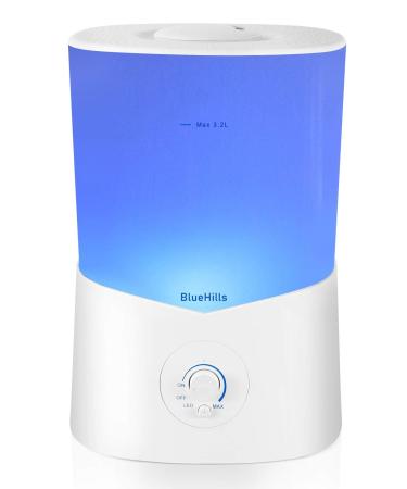 BlueHills Premium 3000 ML XL Essential Oil Diffuser Aroma Humidifier 3 Liter Big 3L Capacity Huge Size Plant Baby Living Room Home D cor Lights White 3L-K1 3000ml-k1