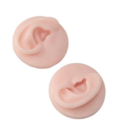 Human Ear Model with 3 Pairs Earring Elastic Bands for Piercing Practice - Light Skin Color - Buy Online on GoSupps.com