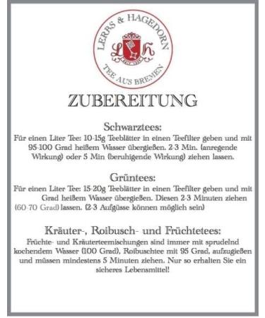 Lerbs Hagedorn Wellness tea Honeybusch nature 1kg - Buy Online on GoSupps.com