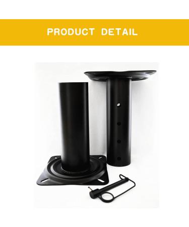 Adjustable Pedestal  Height Adjustable 11 -17  Inches  Black Powder Coated For Boat Seat - Buy Online on GoSupps.com