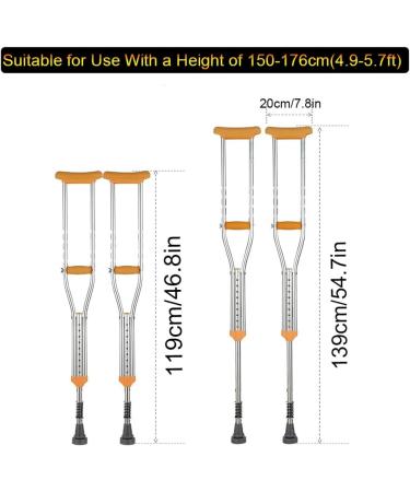 Crutches for Adults with Damping Spring Crutches with Soft Ergonomic Handle Grips Forearm Crutches Walking Crutches Post Injury Or Surgery Support for Elderly Handicapped Adults Journey - Buy Online on GoSupps.com