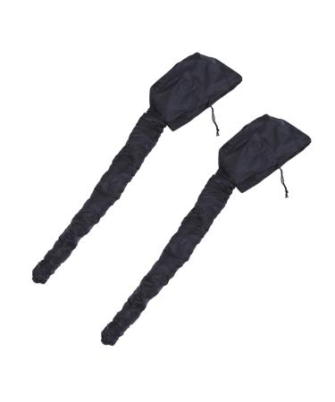 OHPHCALL 2pcs Dry Hair Cap Conditioning Cap Steamer Caps Salon-use Hats Cappy Hat Thermal Heat Cap Black 190t