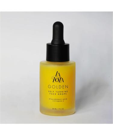 LALOLA Golden Face Tanning Drops USA-Made Self Tanner with Vitamin C & Hyaluronic Acid Natural & Ingredients for a Hydrated Sunless Tan Non-Toxic & Cruelty-Free Bronzing Drops