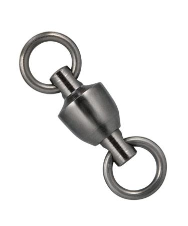 Dr.Fish Ball Bearing Swivels Saltwater Fishing Swivels Stainless Swivels Fishing Tackle Heavy Duty Black Nickel Terminal Tackle Barrel Swivels Leader Lures Connector Offshore 20 Pack #4-200LB