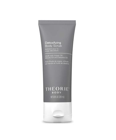 THEORIE Charcoal Bamboo Body Scrub- Detoxifying Exfoliation, Micro Partials Gently Reveal Glowing Skin, Jojoba Oil, Sweet Almond Oil, and Sesame Oil Restore Moisture, 200 mL 6.8 Fl Oz (Pack of 1)