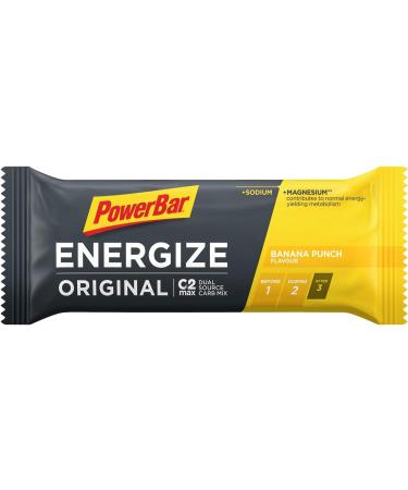 Powerbar Energize Original Banana Punch - 25x55g High Carb Energy Bar with C2MAX Magnesium & Sodium | Best for Endurance Boost - Buy Online on GoSupps.com