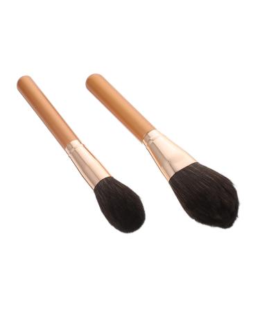 Set of 2 Make-Up with Wooden Handle Brush Mixing Foundation Makeup Brush Fluffy Makeup Brush Multifunctional Cosmetic Brush Professional Foundation Brush for Makeup
