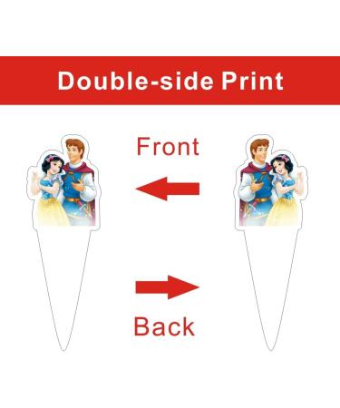 25pcs Princess Snow Birthday Cake Decorations with 24pcs Cupcake Toppers 1pcs Cake Topper for White Birthday Party Supplies - Buy Online on GoSupps.com