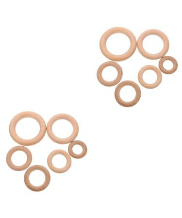 ABAODAM 12 STK MOLAR WOOD Circle Accessories Funning accessories made of baby wood unfinished wooden ring -wood ring bite ring made of wood wood rings beech trailer protocol newborn