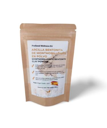 100 % naturel activ Bentonite Clay Powder 100 g | 95 % Montmorillonite | Natural Mineral Clay for Acn Oily Skin & DIY Skincare | Rich in Silica | Cosmetic Grade
