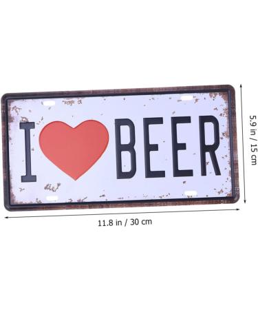 LIFKOME Out Door Decor Beer Sign Iron Sign Painting Logo Vintage Signs for Sale Plaque Decorations Outdoor - Buy Online on GoSupps.com