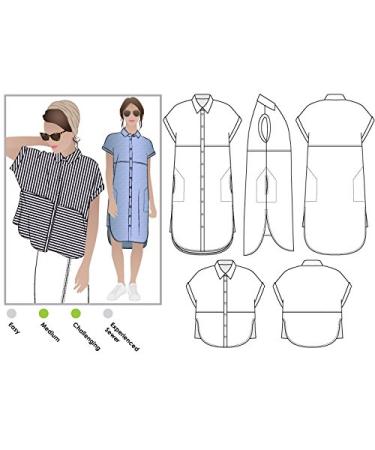 Style Arc Sewing Pattern - Blaire Shirt or Dress (Sizes 04-16)